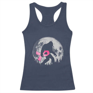 Bigfoot Pink Ribbon Breast Cancer Awareness Racerback Tank Top TS10 Navy Print Your Wear
