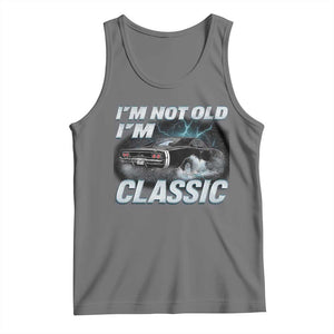 Vintage I'm Not Old I'm Classic Tank Top Funny Car Graphic Racing Drift Car TS10 Black Heather Print Your Wear