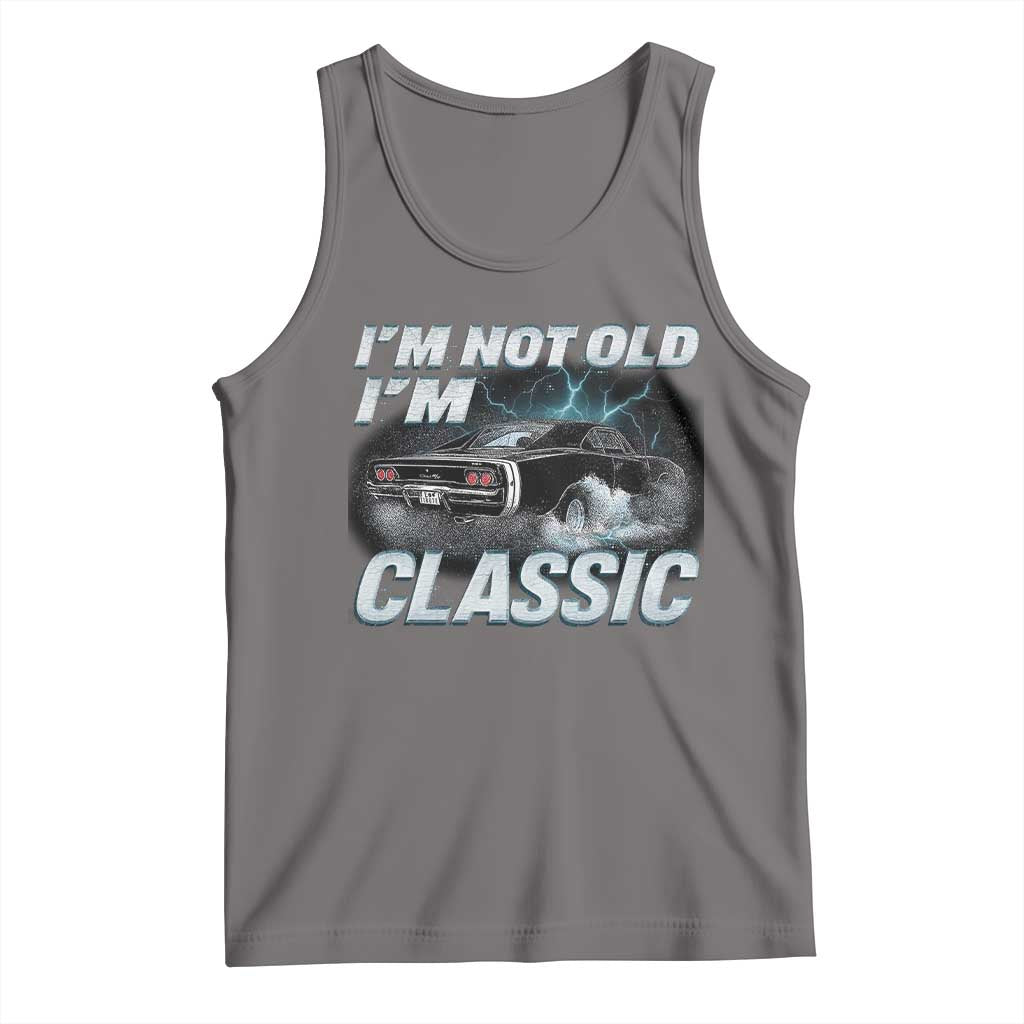 Vintage I'm Not Old I'm Classic Tank Top Funny Car Graphic Racing Drift Car TS10 Deep Heather Print Your Wear