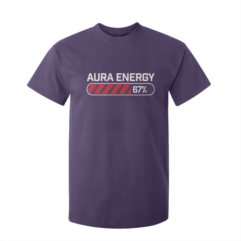 Funny Six Seven T Shirt For Kid Aura Energy at 67 Meme Gen Alpha Slang TS10 Purple Print Your Wear