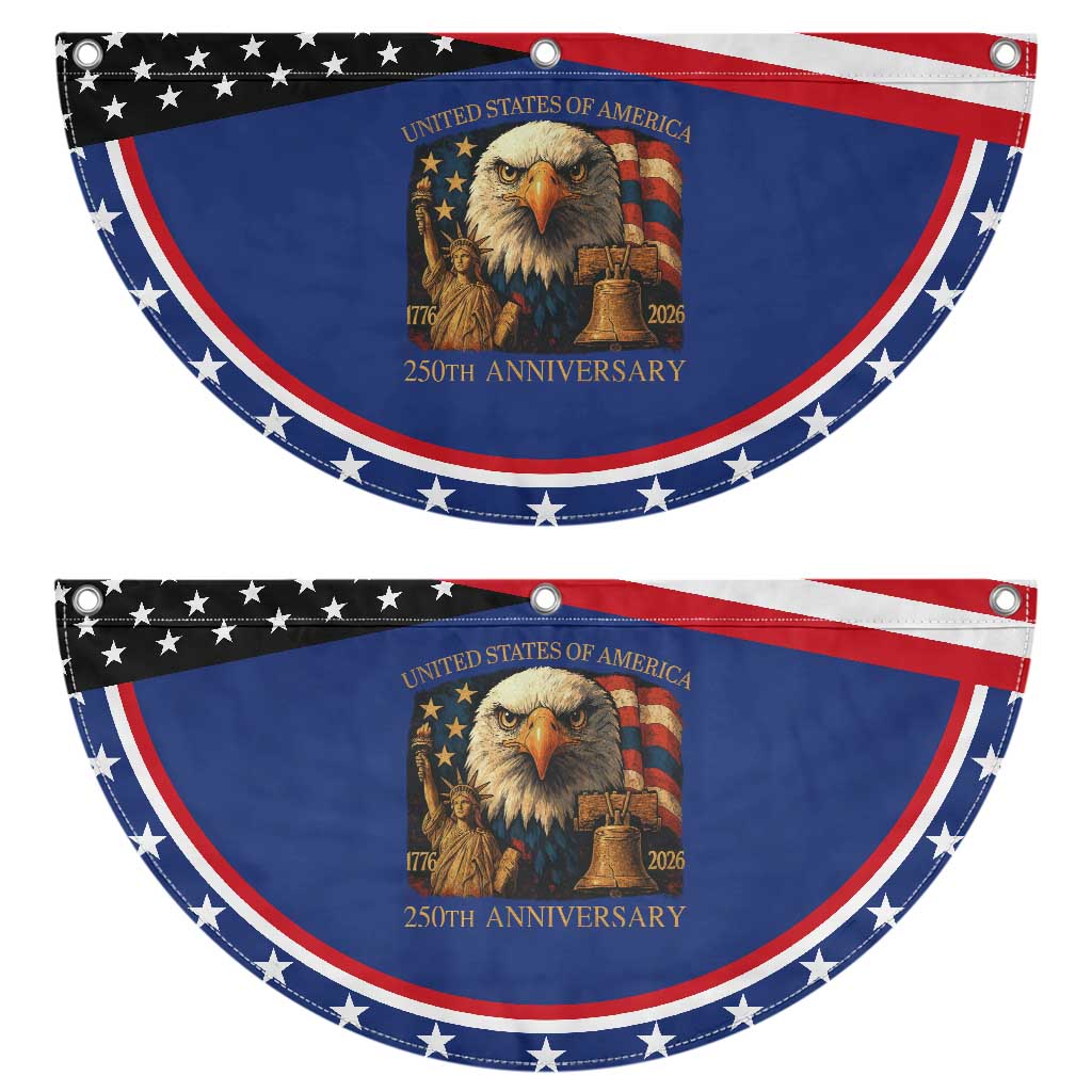 US 250th Anniversary Patriotic Fan Flag Retro Bald Eagle American Flag Veterans TS10 2pcs pack Classic Navy Print Your Wear