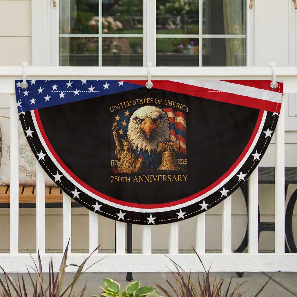 US 250th Anniversary Patriotic Fan Flag Retro Bald Eagle American Flag Veterans TS10 2pcs pack Classic Black Print Your Wear