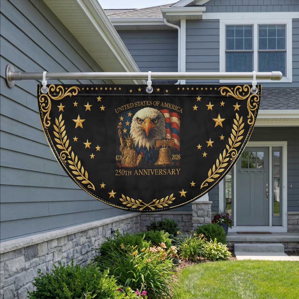 US 250th Anniversary Patriotic Fan Flag Retro Bald Eagle American Flag Veterans TS10 2pcs pack Vintage Black Print Your Wear