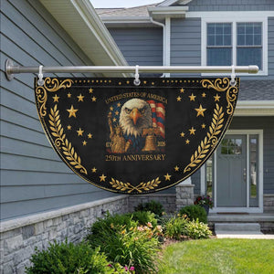 US 250th Anniversary Patriotic Fan Flag Retro Bald Eagle American Flag Veterans TS10 2pcs pack Vintage Black Print Your Wear