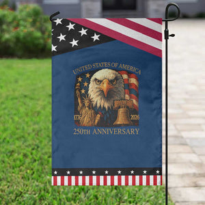 US 250th Anniversary Garden Flag Retro Bald Eagle American Flag Patriotic Veterans TS10 Classic Blue Black Print Your Wear