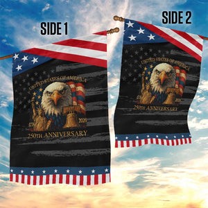 US 250th Anniversary Garden Flag Retro Bald Eagle American Flag Patriotic Veterans TS10 Print Your Wear