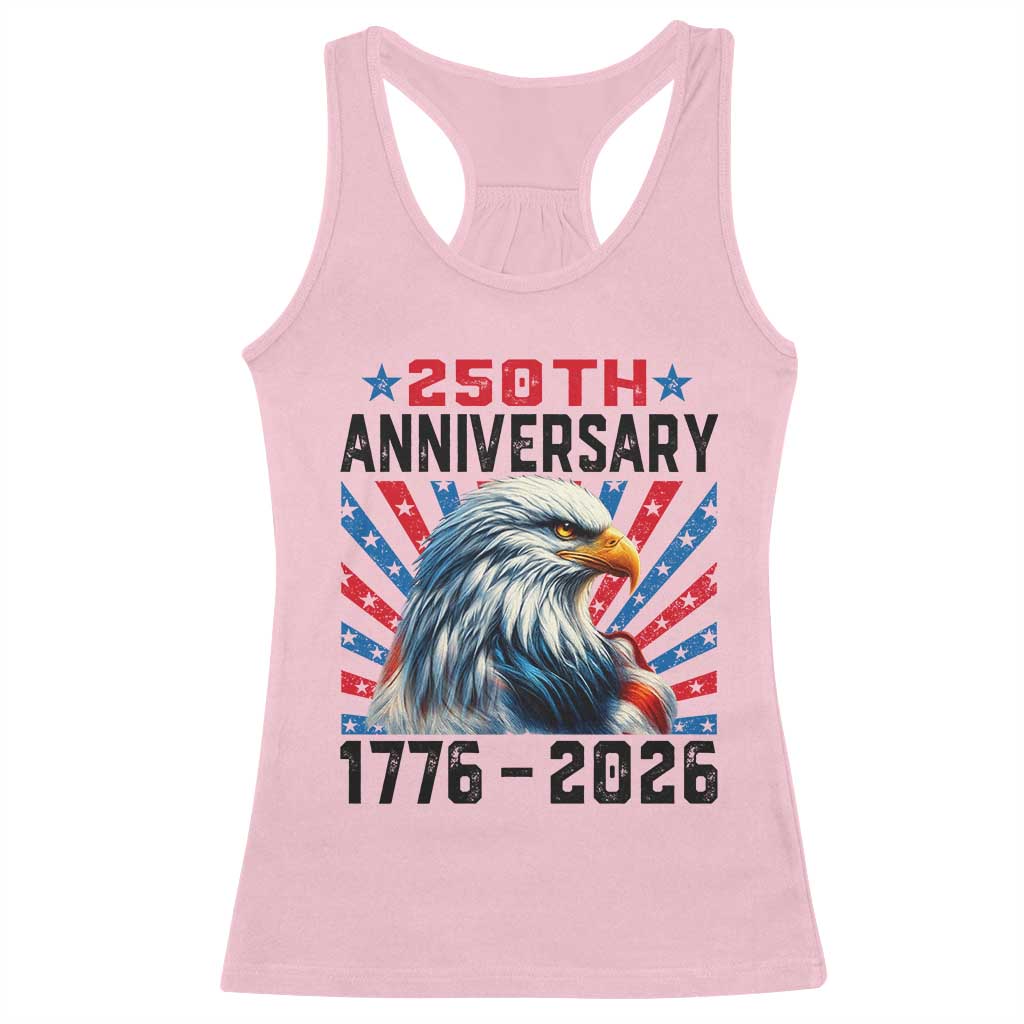 Eagle Flag America 250 Racerback Tank Top 1776-2026 250th Birthday TS10 Light Pink Print Your Wear