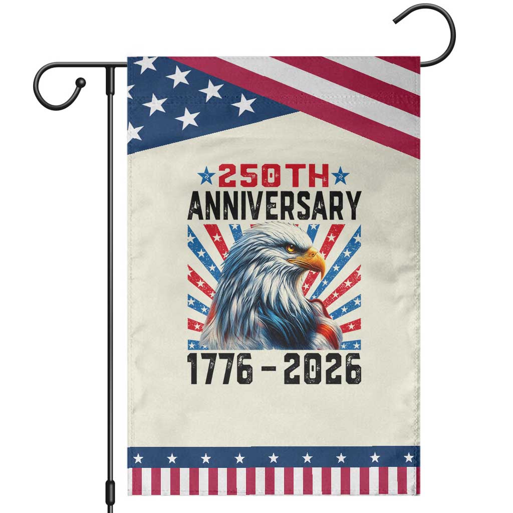 Eagle Flag America 250 Patriotic Garden Flag 1776-2026 250th Birthday TS10 Modern Beige Blue Print Your Wear