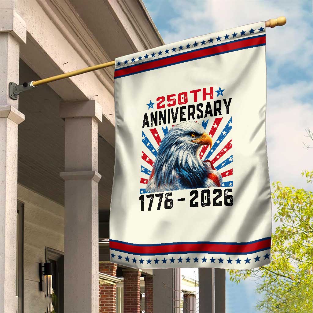 Eagle Flag America 250 Patriotic Garden Flag 1776-2026 250th Birthday TS10 Modern Beige Red Print Your Wear
