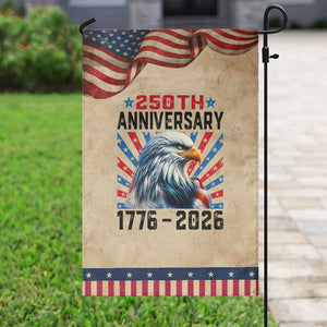 Eagle Flag America 250 Patriotic Garden Flag 1776-2026 250th Birthday TS10 Vintage Rustic Tan Navy Print Your Wear