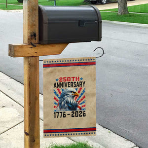 Eagle Flag America 250 Patriotic Garden Flag 1776-2026 250th Birthday TS10 Vintage Rustic Tan Red Print Your Wear