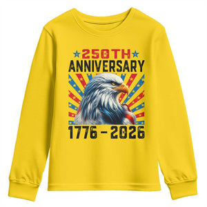 Eagle Flag America 250 Youth Sweatshirt 1776-2026 250th Birthday TS10 Daisy Print Your Wear