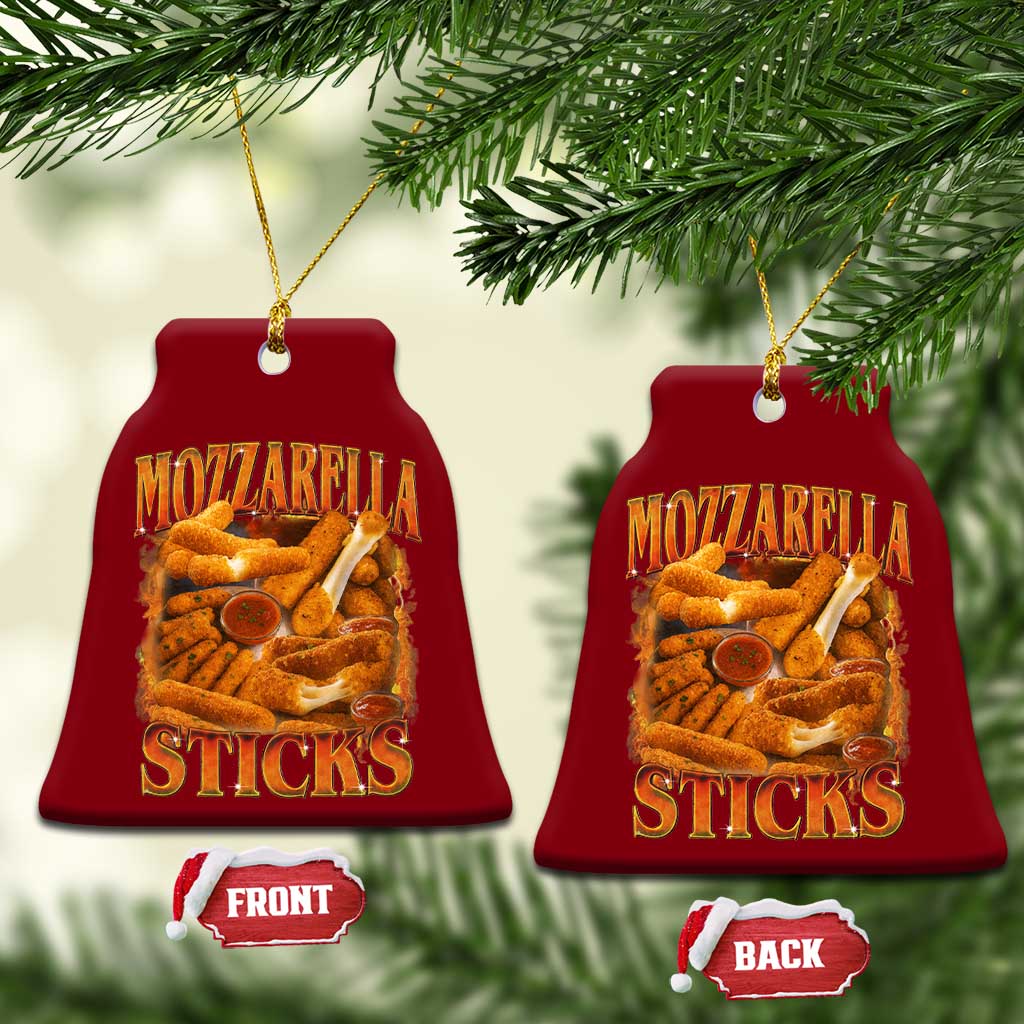 Mozzarella Sticks Ceramic Ornament Funny Foodie Meme Snack Lover Vintage 90s TS10 Print Your Wear