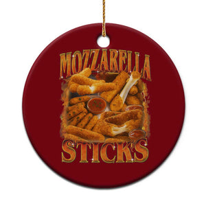 Mozzarella Sticks Ceramic Ornament Funny Foodie Meme Snack Lover Vintage 90s TS10 1pc Red Print Your Wear