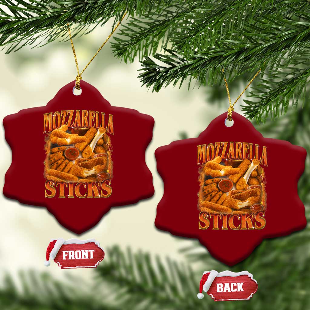Mozzarella Sticks Ceramic Ornament Funny Foodie Meme Snack Lover Vintage 90s TS10 Print Your Wear