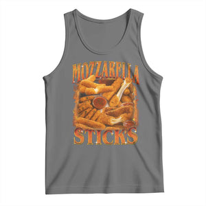Mozzarella Sticks Tank Top Funny Foodie Meme Snack Lover Vintage 90s TS10 Black Heather Print Your Wear