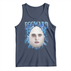 Eggward Tank Top Funny Unhinged Meme Gen Z Humor Bootleg Graphic TS10 Navy Print Your Wear