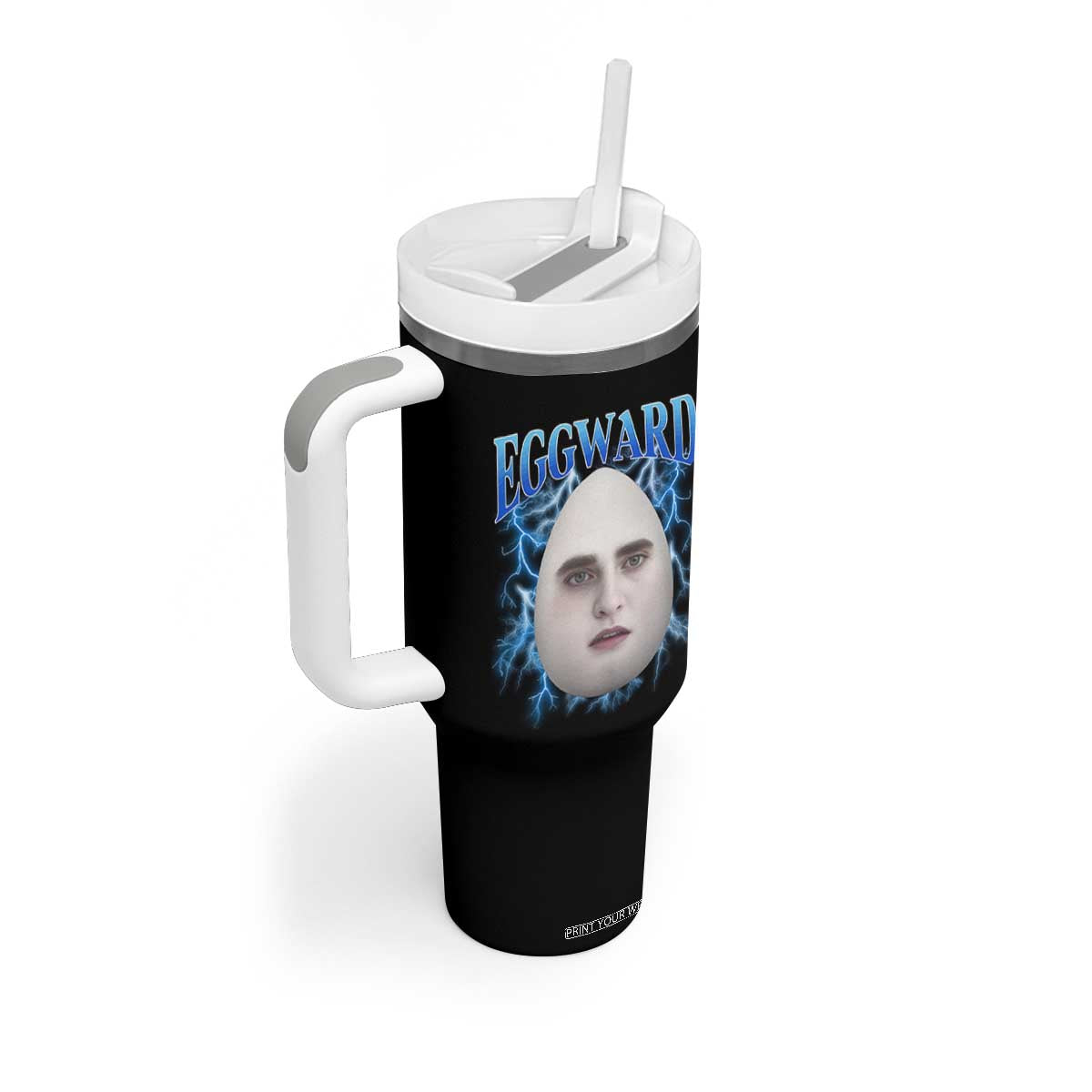 Eggward Tumbler With Handle Funny Unhinged Meme Gen Z Humor Bootleg Graphic TS10 Print Your Wear