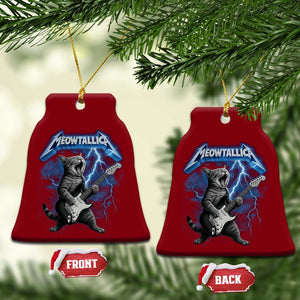 Funny Cat Playing Guitar Ceramic Ornament Vintage 90s Style Bootleg Graphic Rock Star Rock Cat TS10 Print Your Wear