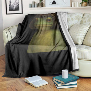 Funny Frog Bob Haircut Meme Throw Blanket Silly Toad Trends TS10 Print Your Wear