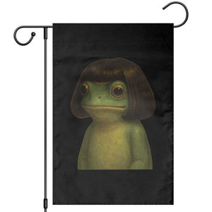 Funny Frog Bob Haircut Meme Garden Flag Silly Toad Trends TS10 Black Print Your Wear