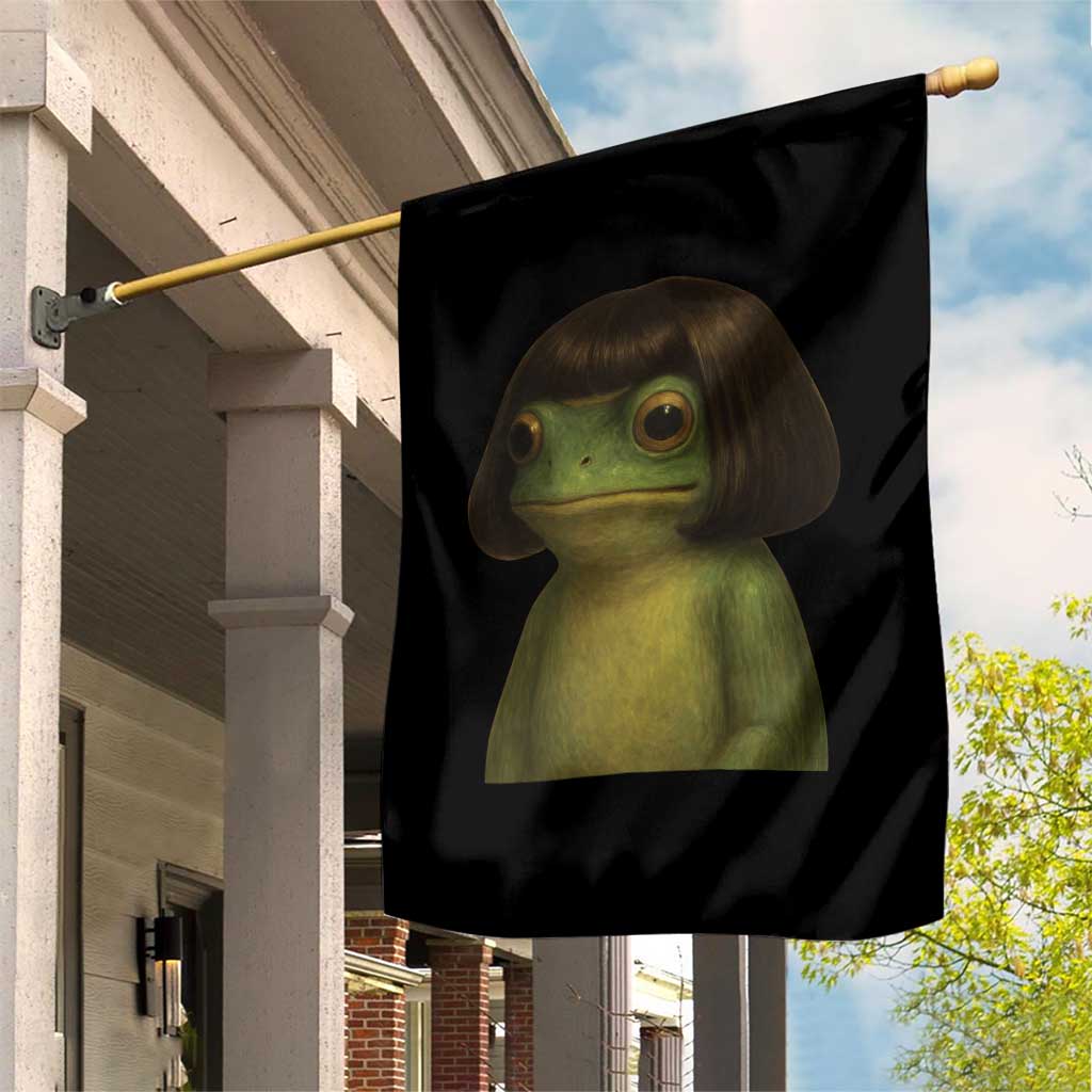 Funny Frog Bob Haircut Meme Garden Flag Silly Toad Trends TS10 Print Your Wear