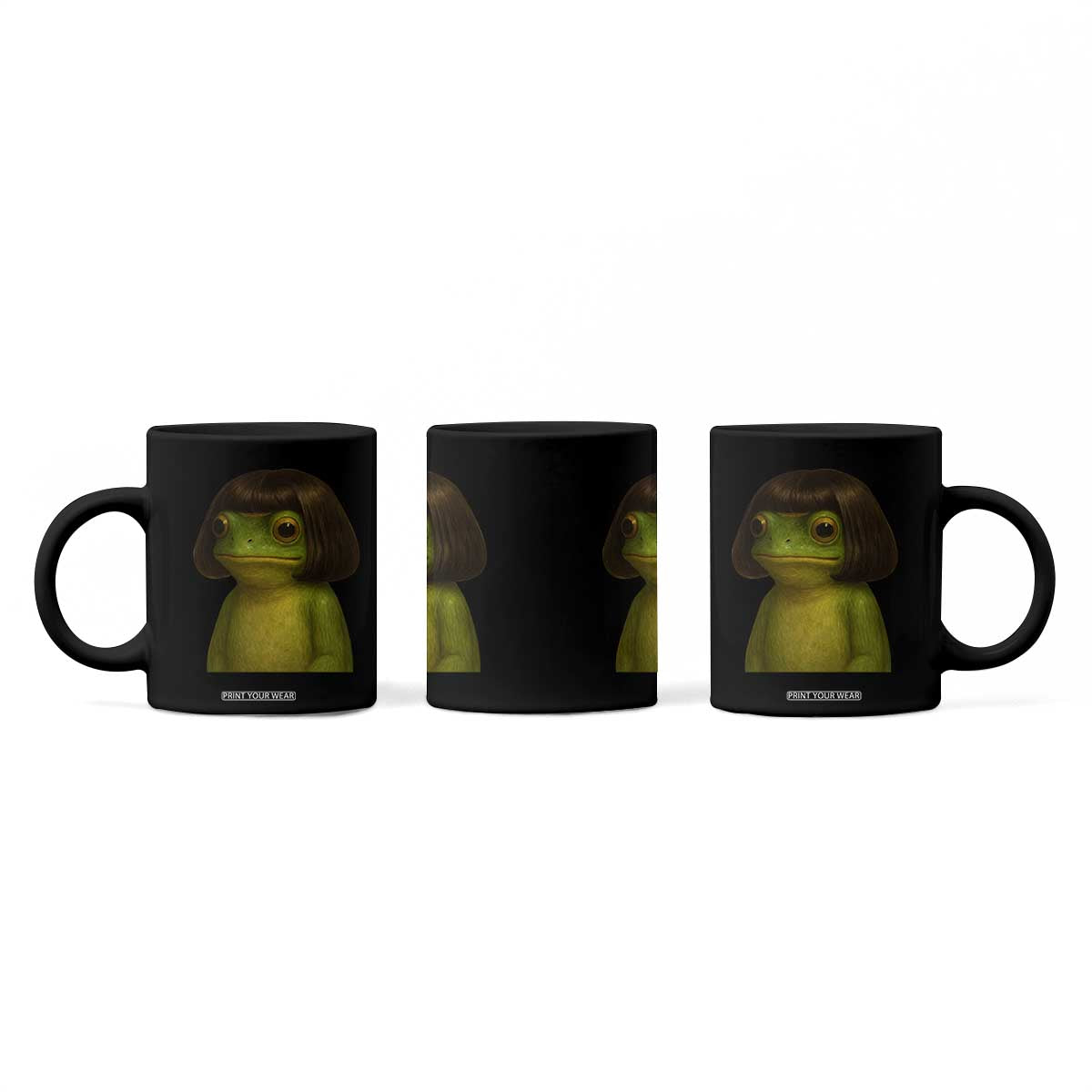 Funny Frog Bob Haircut Meme Coffee Mug Silly Toad Trends TS10 Print Your Wear