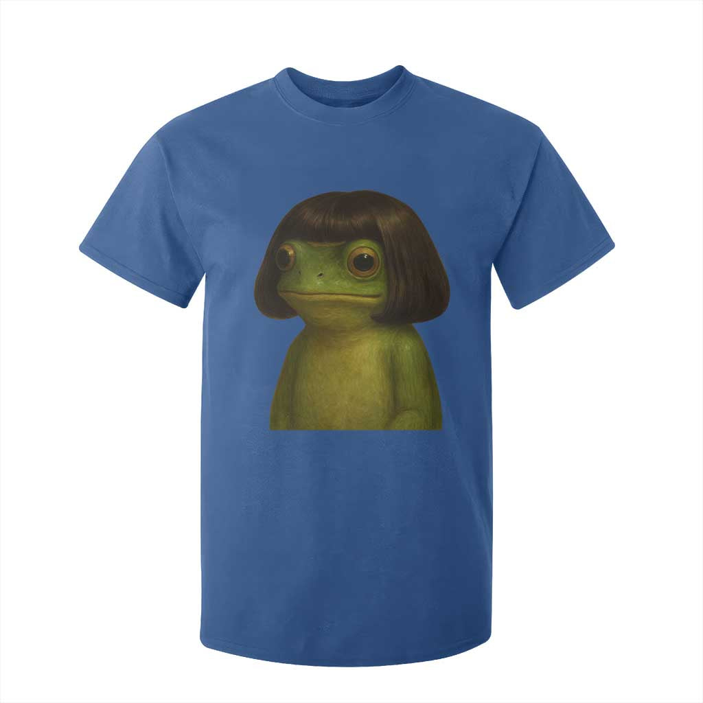 Funny Frog Bob Haircut Meme T Shirt For Kid Silly Toad Trends TS10 Royal Blue Print Your Wear