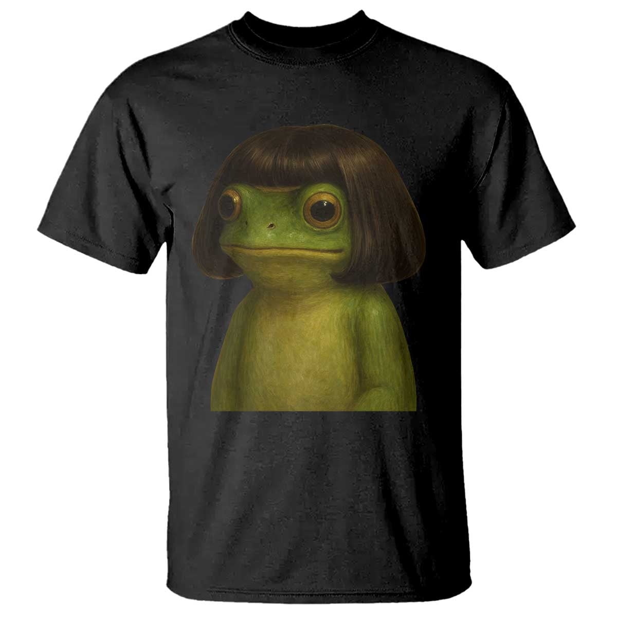 Funny Frog Bob Haircut Meme T Shirt Silly Toad Trends TS10 Black Print Your Wear