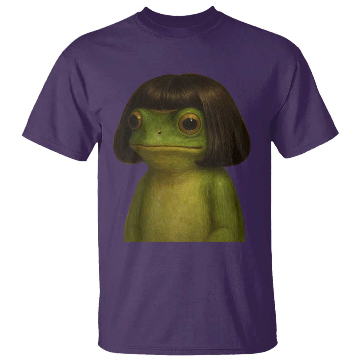 Funny Frog Bob Haircut Meme T Shirt Silly Toad Trends TS10 Purple Print Your Wear