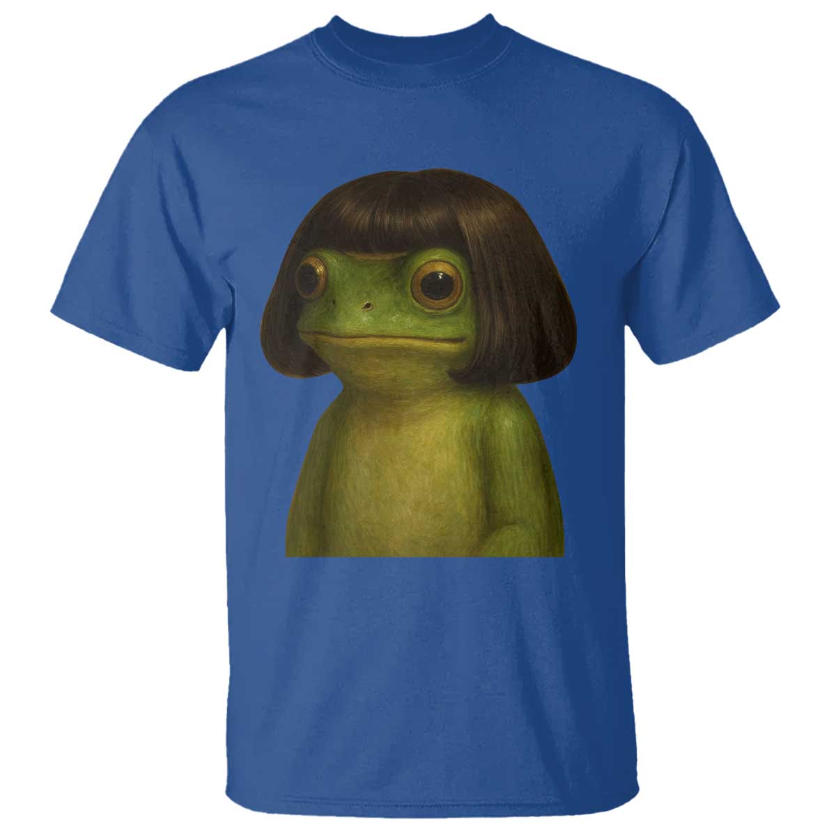 Funny Frog Bob Haircut Meme T Shirt Silly Toad Trends TS10 Royal Blue Print Your Wear