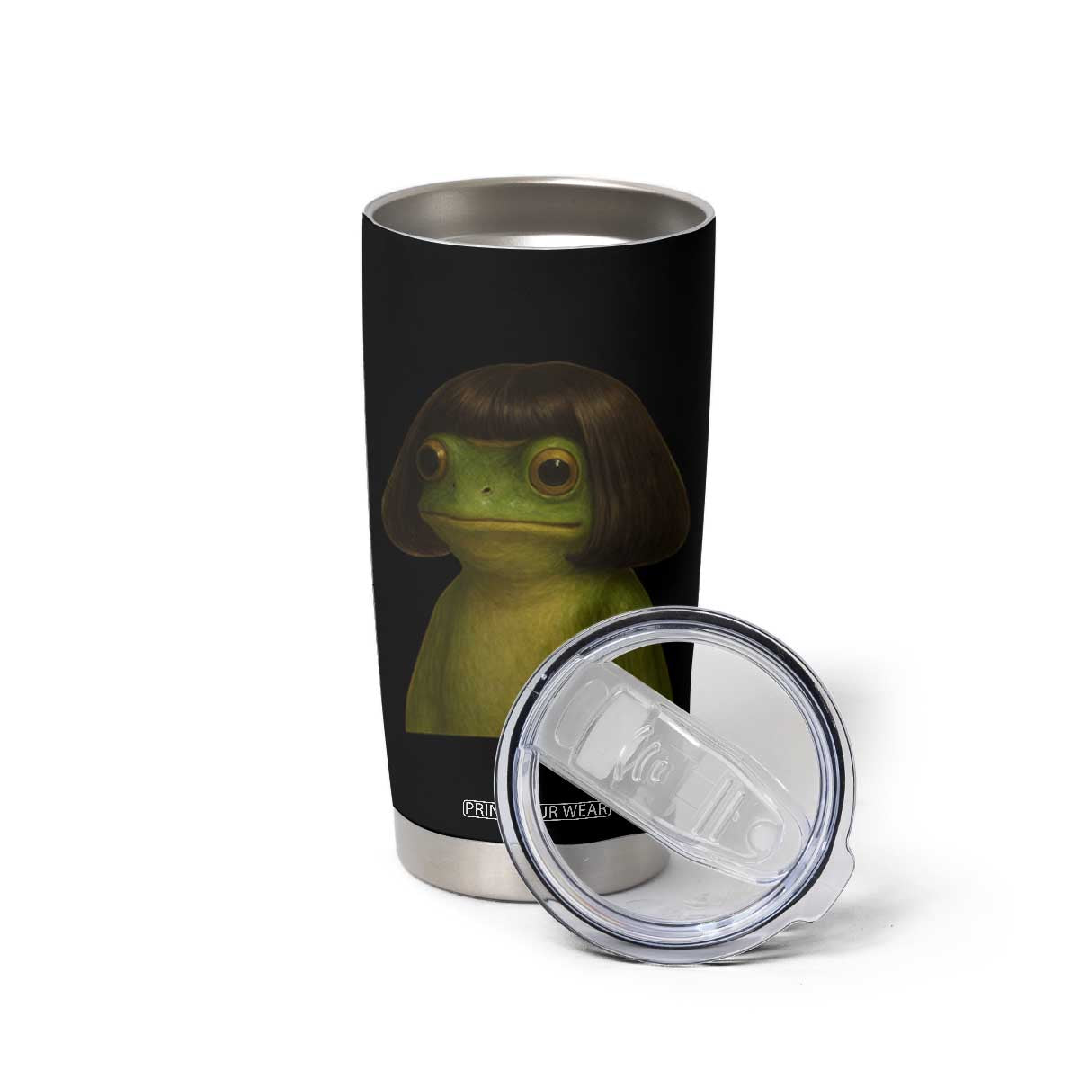 Funny Frog Bob Haircut Meme Tumbler Cup Silly Toad Trends TS10 Print Your Wear