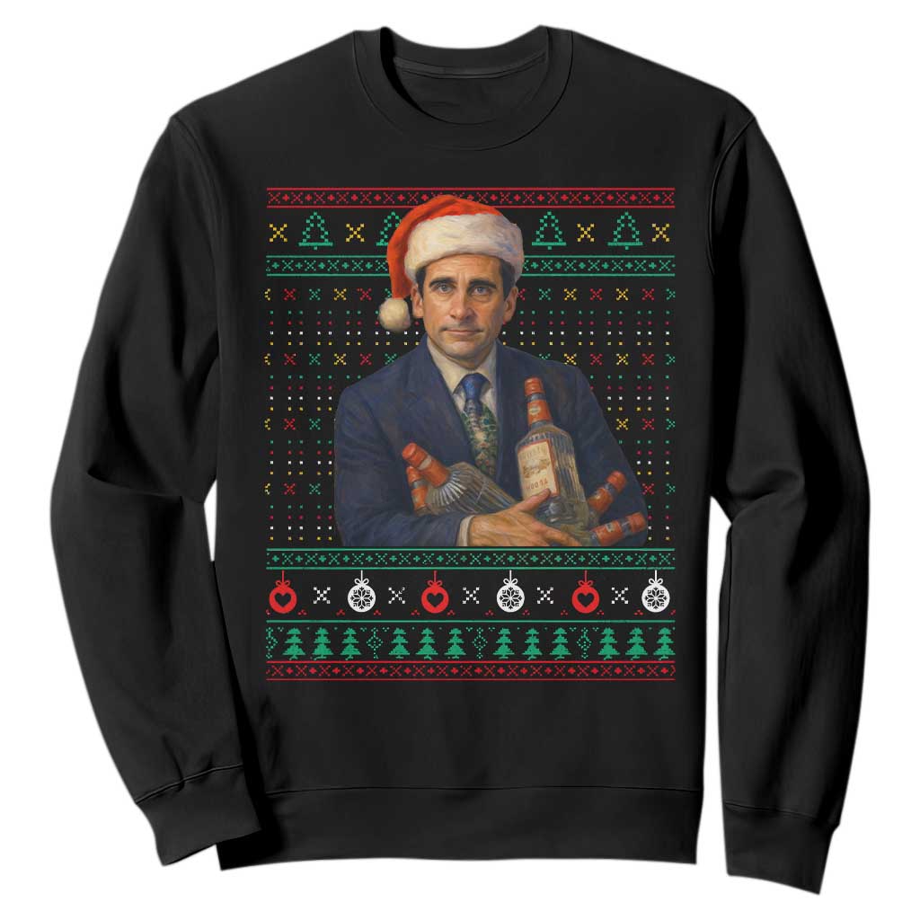Office Christmas Movie Sweatshirt Funny Retro 90s Movie Ugly Xmas TS10 Black Print Your Wear