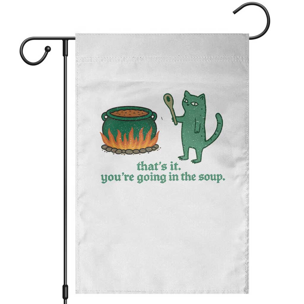 Sarcastic Cat Meme Garden Flag Weirdcore Dark Humor TS10 White Print Your Wear