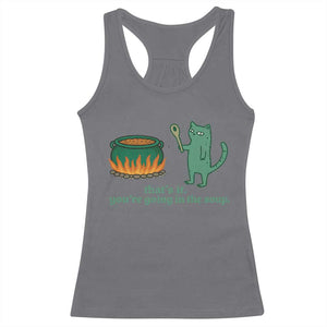 Sarcastic Cat Meme Racerback Tank Top Weirdcore Dark Humor TS10 Charcoal Print Your Wear
