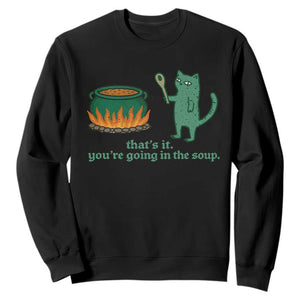 Sarcastic Cat Meme Sweatshirt Weirdcore Dark Humor TS10 Black Print Your Wear