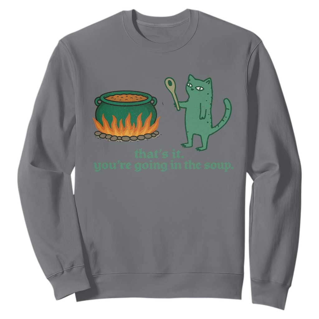 Sarcastic Cat Meme Sweatshirt Weirdcore Dark Humor TS10 Charcoal Print Your Wear