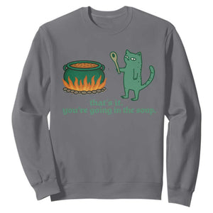 Sarcastic Cat Meme Sweatshirt Weirdcore Dark Humor TS10 Charcoal Print Your Wear