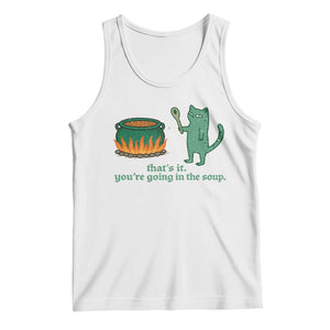 Sarcastic Cat Meme Tank Top Weirdcore Dark Humor TS10 White Print Your Wear