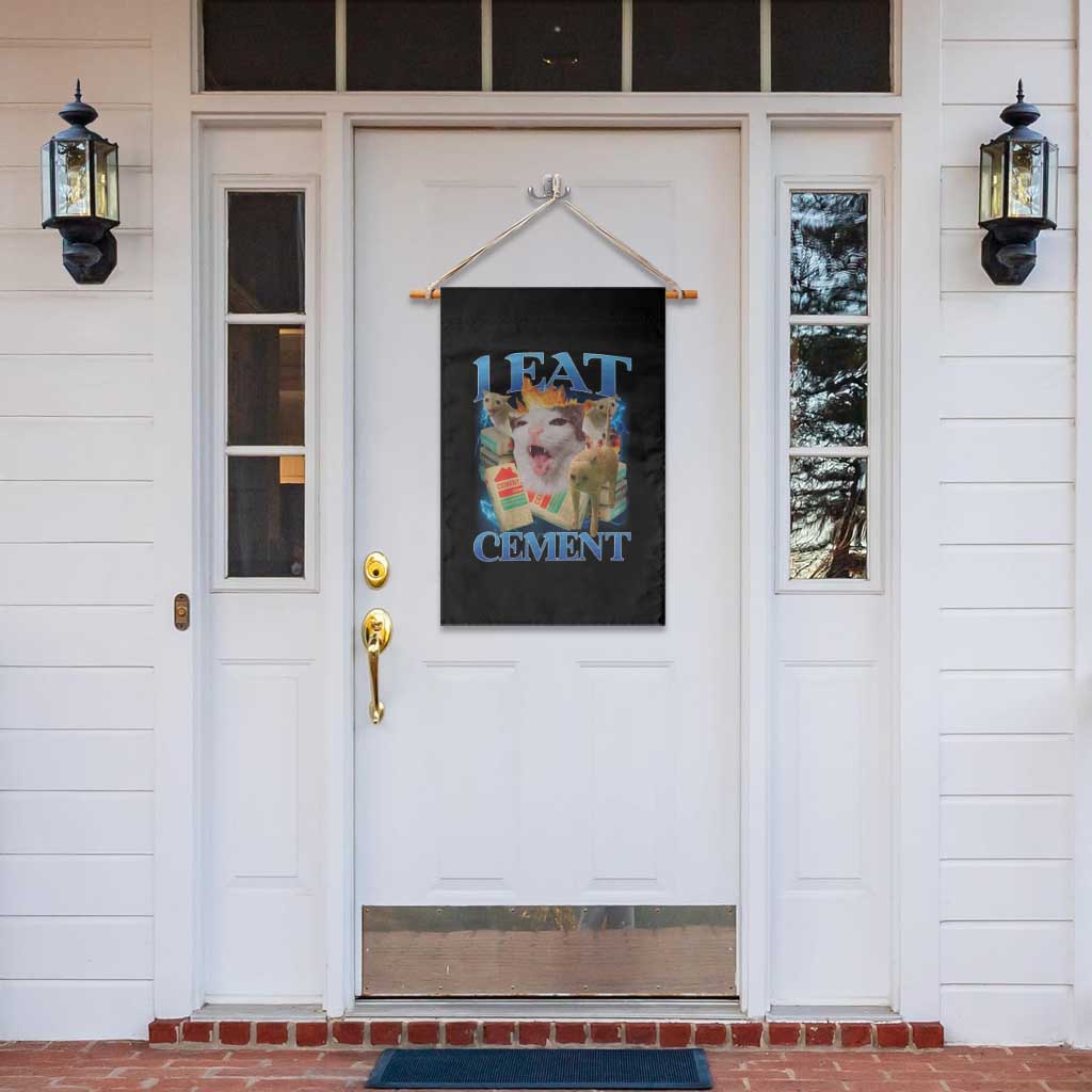 I Eat Cement Cursed Cat Garden Flag Funny Cat Meme Ironic TS10 Print Your Wear
