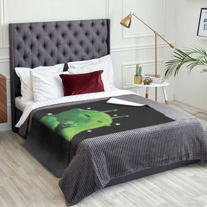 Funny Alien Cat Meme Throw Blanket Funny Kitten 90s Retro Vintage Graphic Weird Cats Y2k TS10 Print Your Wear