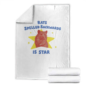 Rats Spelled Backwards Is Star Throw Blanket Sarcastic Rat Meme TS10 White Print Your Wear
