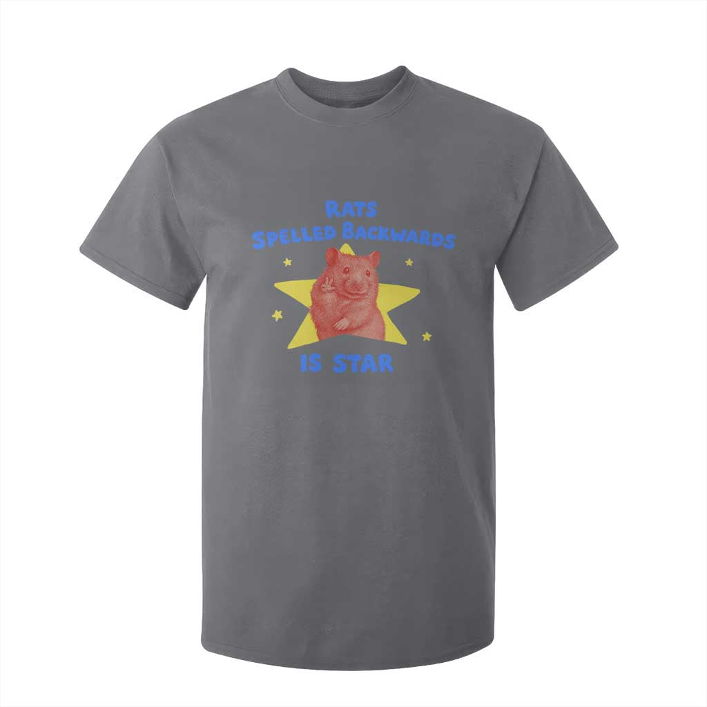 Rats Spelled Backwards Is Star T Shirt For Kid Sarcastic Rat Meme TS10 Charcoal Print Your Wear