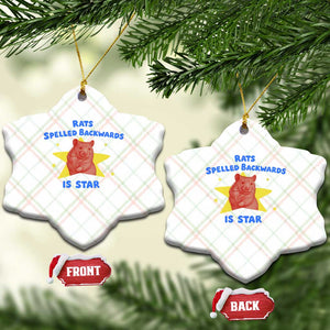 Rats Spelled Backwards Is Star Ceramic Ornament Sarcastic Rat Meme TS10 Print Your Wear
