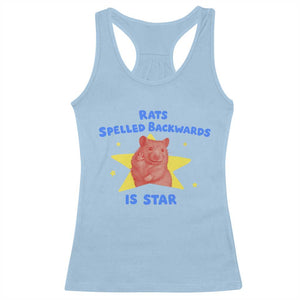 Rats Spelled Backwards Is Star Racerback Tank Top Sarcastic Rat Meme TS10 Light Blue Print Your Wear