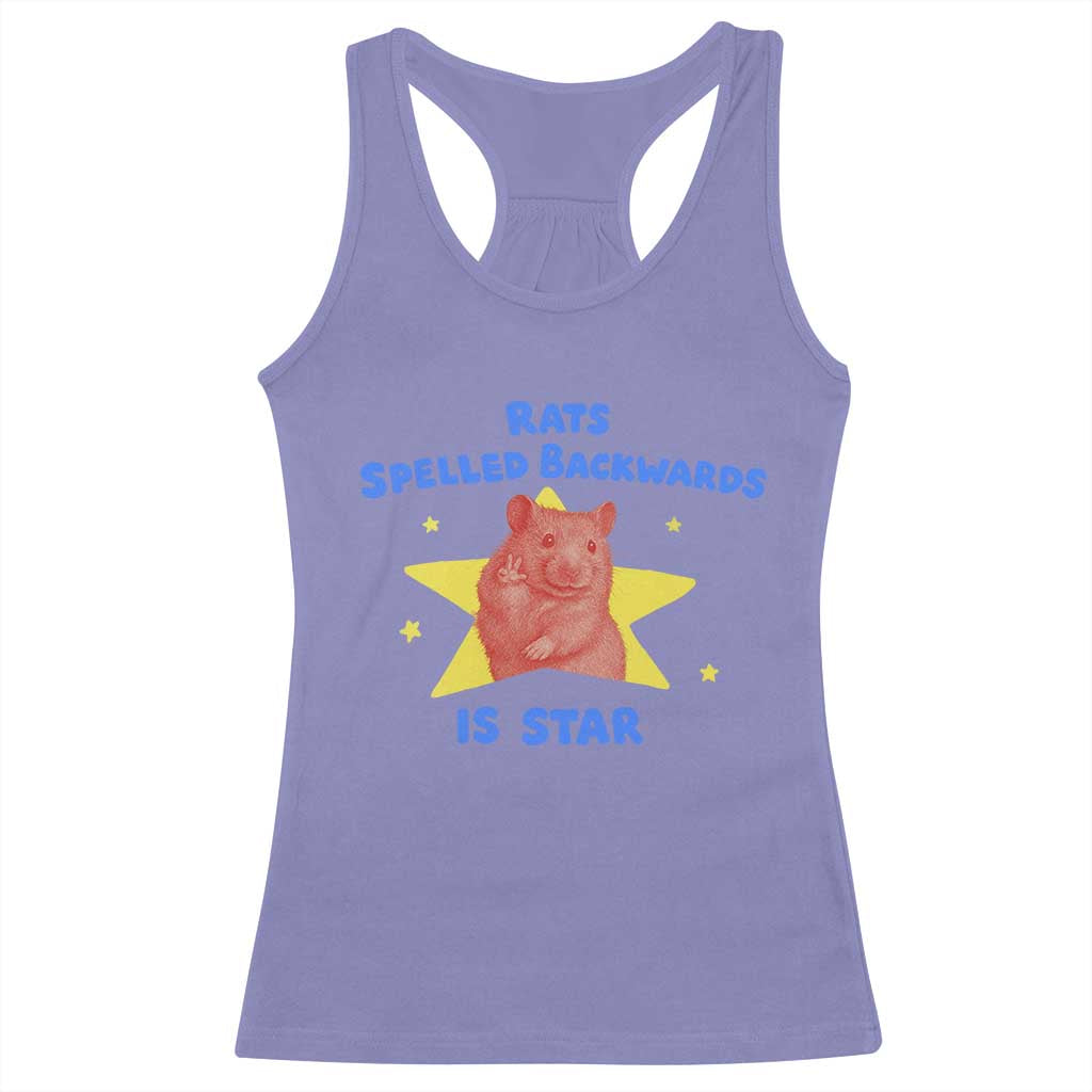 Rats Spelled Backwards Is Star Racerback Tank Top Sarcastic Rat Meme TS10 Violet Print Your Wear