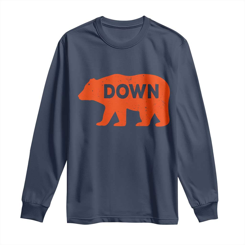 CFB Game Day Apparel Long Sleeve Shirt Down Vintage Trendy TS10 Navy Print Your Wear