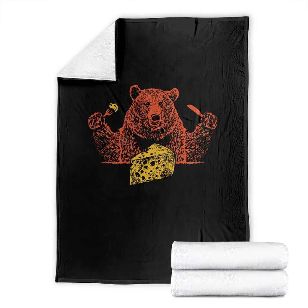 BF Throw Blanket Let's Eat Cheese Football Fans TS10 Black Print Your Wear