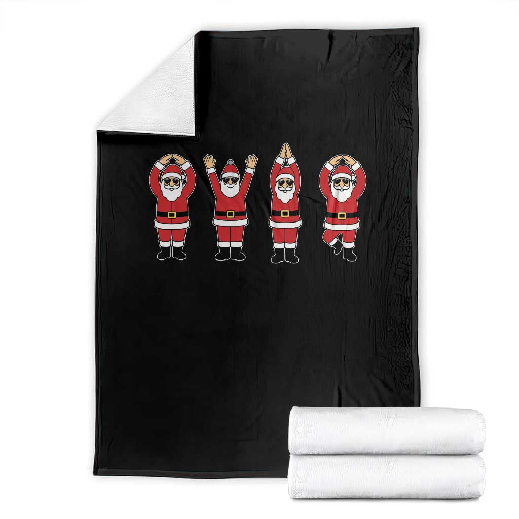 Santa O-H-I-O State Throw Blanket Funny Santa Christmas Ohio Midwestern Party Team TS10 Black Print Your Wear
