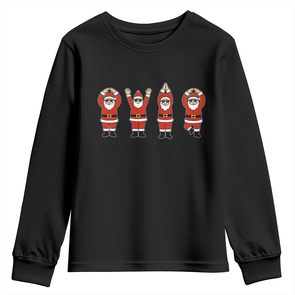 Santa O-H-I-O State Youth Sweatshirt Funny Santa Christmas Ohio Midwestern Party Team TS10 Black Print Your Wear